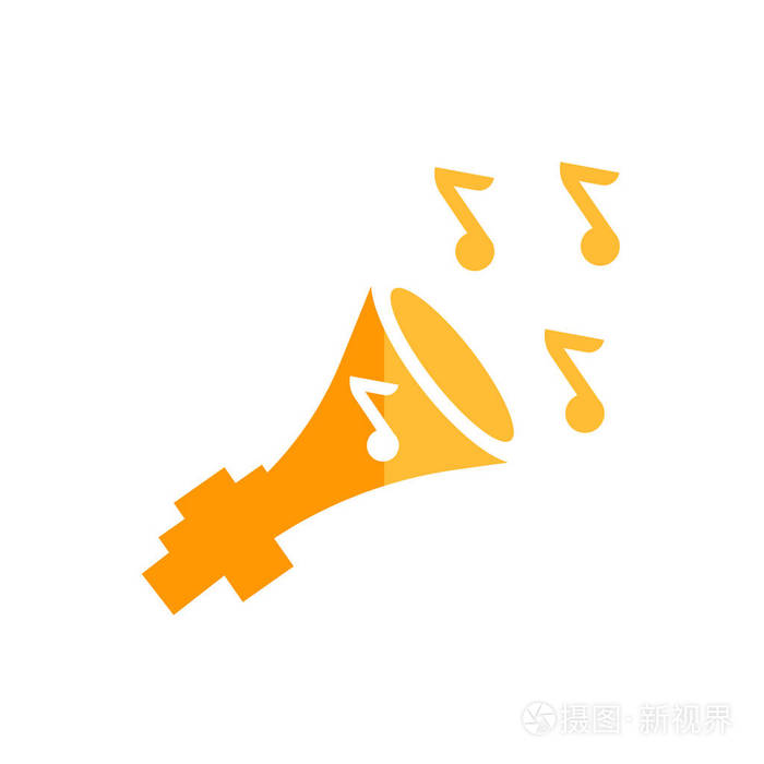 白色背景上的小号图标矢量符号和符号隔离