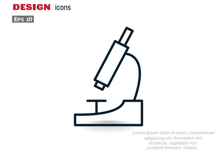 显微镜简单 web 图标
