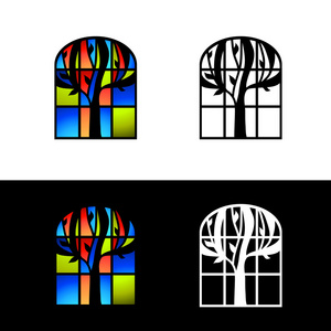 马赛克玻璃窗口设计方案集图片