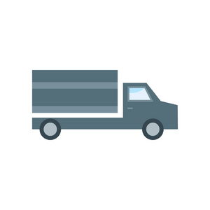 送货车图标矢量隔离白色背景为您的 web 和移动应用程序设计, 送货车徽标概念