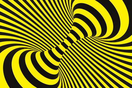 条纹扭曲的催眠光学错觉.警告安全背景.3d 渲染照片