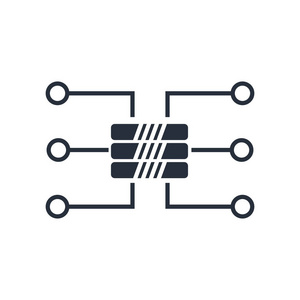 数据聚合图标矢量隔离在白色背景为您的 web 和移动应用程序设计