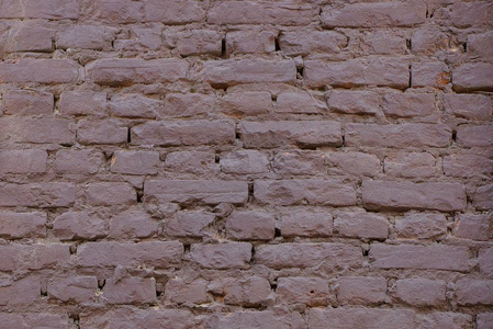 建筑墙上旧砖的褐石质地