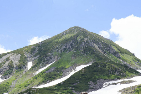 日本富山夏季立山雪山