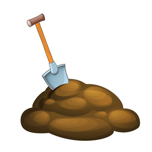 红砖和泥铲图片