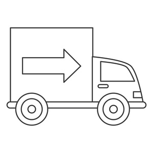 卡车运输交货图标