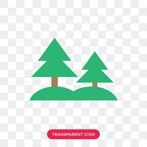 树向量图标在透明背景上隔离, 树徽标