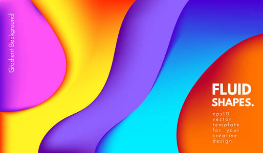 具有3d 效果的抽象波形颜色形状