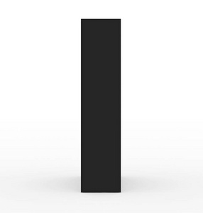 字母 I 3d 黑色隔离在白色3d 渲染