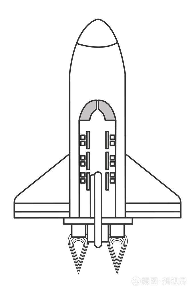 太空穿梭机图标插画-正版商用图片0s4gcd-摄图新视界