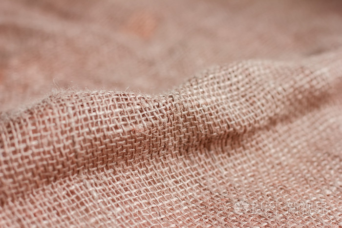 纹理的粗糙的布料与褶, 粗麻布的背景和 t