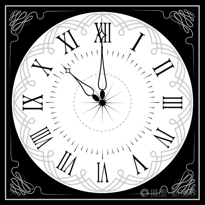 罗马的表盘复古钟