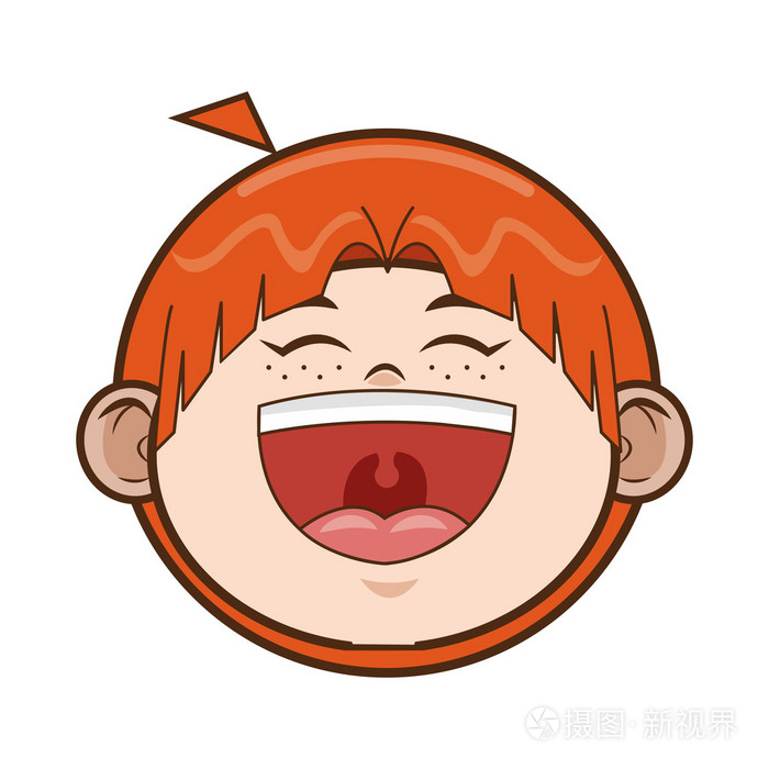 快乐的孩子男孩微笑插画-正版商用图片0s4m4f-摄图新视界