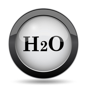 H2o 图标。白色背景上的互联网按钮