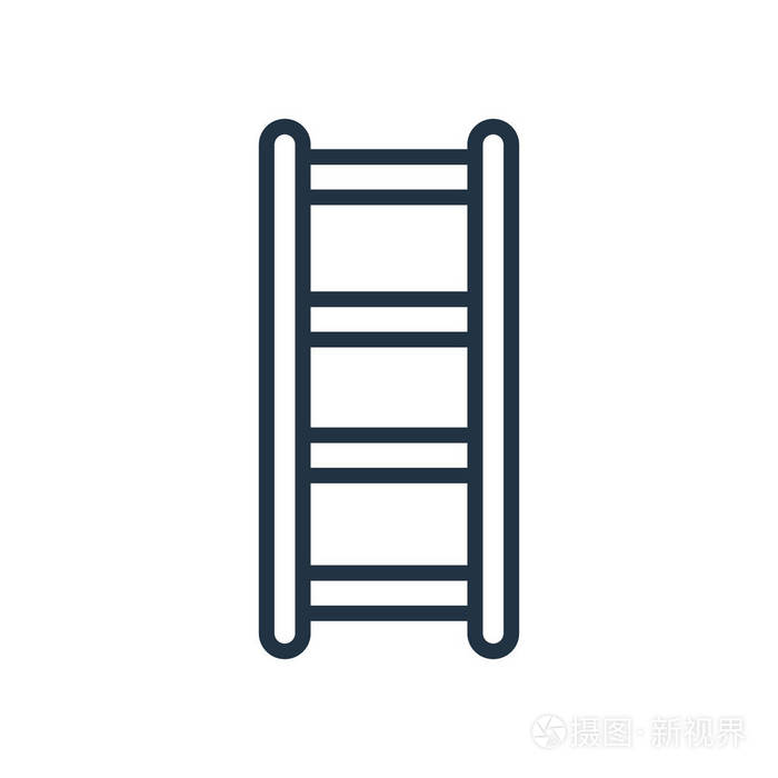 梯子图标向量被隔离在白色背景梯子透明标志