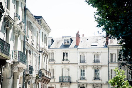 传统建筑中的古法国古镇街景
