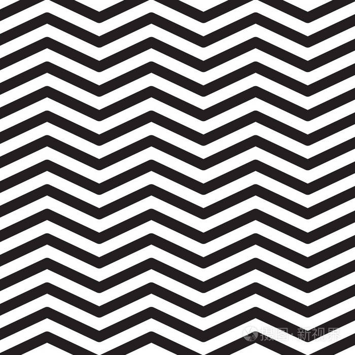 黑白波浪纹理-矢量图解