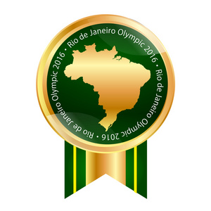 奖牌框架巴西图标