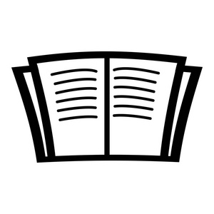 打开书籍图标矢量隔离在白色背景为您的 web 和移动应用程序设计, 打开书籍徽标概念