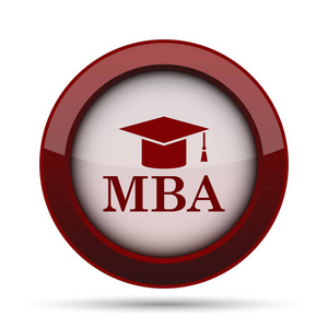 Mba 图标。白色背景上的互联网按钮