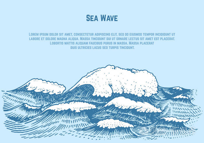 老式的旧雕刻手工画的标签.海洋和航海或海洋, 海洋背景横幅或海报.