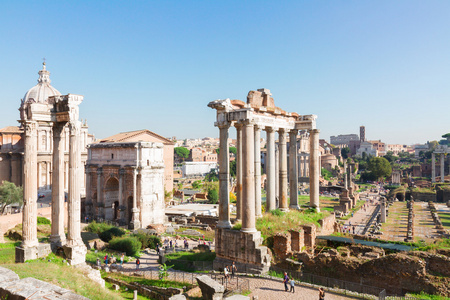 论坛在罗马，意大利的罗马废墟