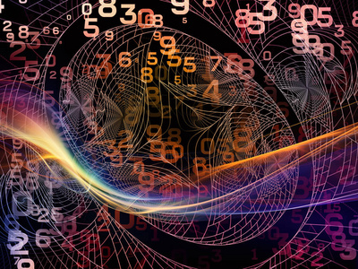数字光和分形模式在数学教育和科学学科中的相互作用照片