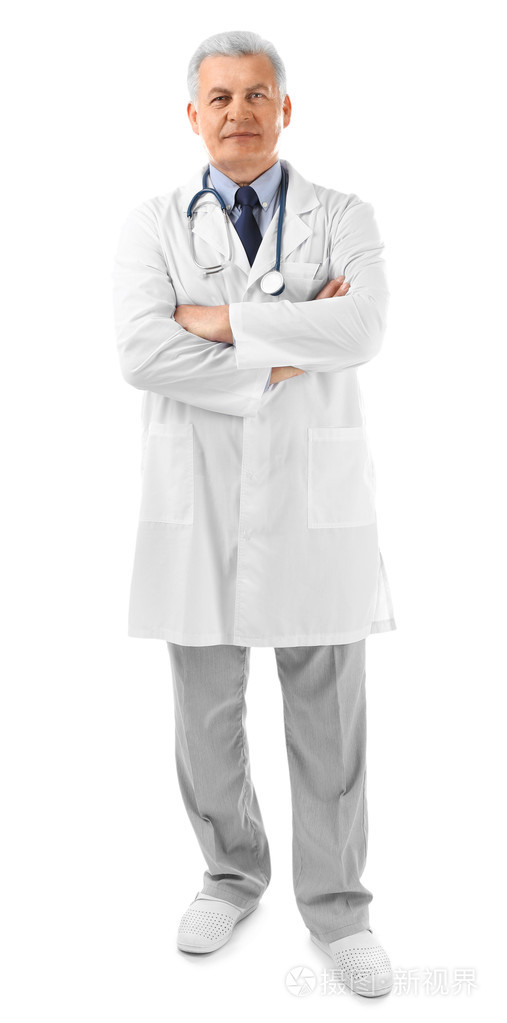 在背景上的专业医生