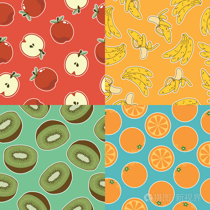 无缝的水果图案