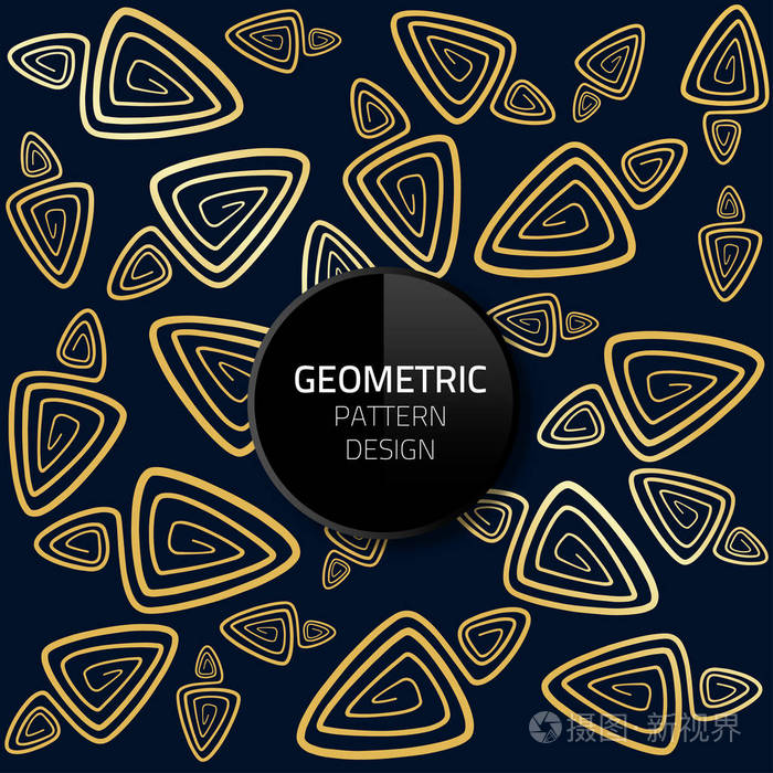 抽象几何图案线条, 无缝矢量背景.矢量插图