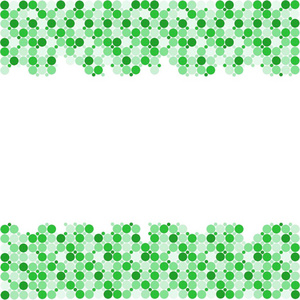 绿色现代几何圈的抽象背景。虚线纹理模板。几何图案