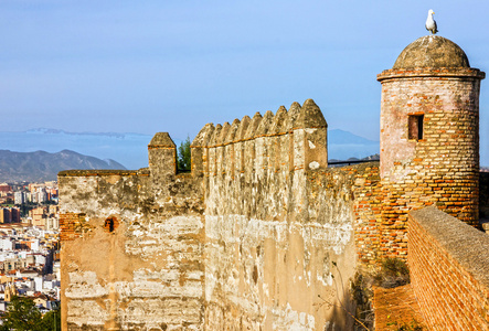 西班牙马拉加。如今的城堡堡垒
