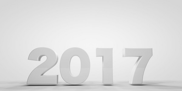 3d 2017年新年数字