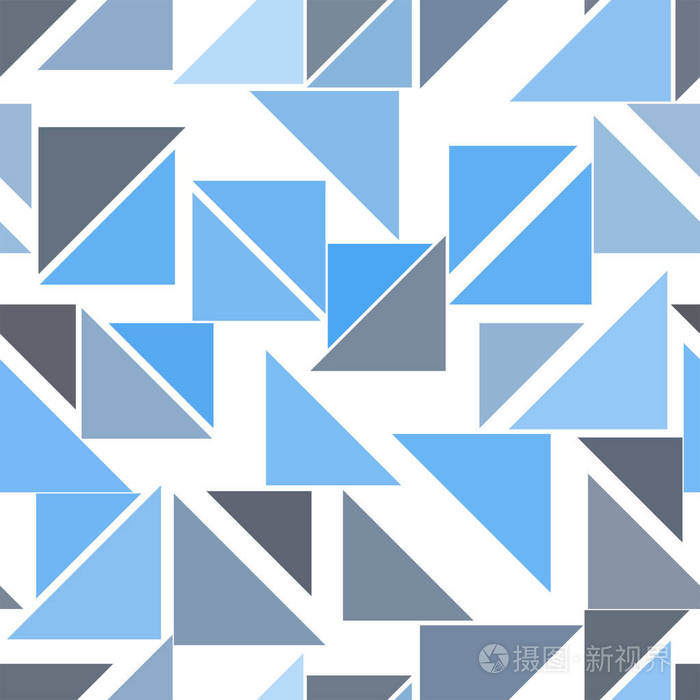 无缝背景抽象几何三角形线图案设计.矢量插图图形