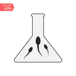 体外受精图标。医疗生物和医疗保健的概念。人工授精元素。在白色背景上的矢量插图。eps 10