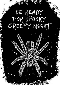 手工海报和贺卡与手写的书法词引述短语的巫术和黑魔法.向量照片