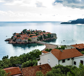 夏季度假村景观,圣埃斯泰夫岛,布德瓦 adriati照片