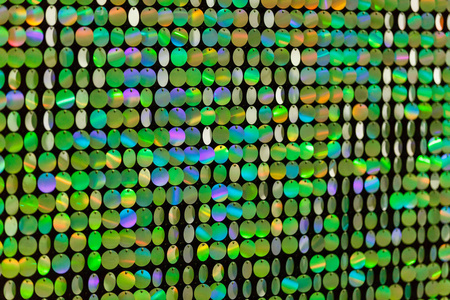 闪亮的亮片墙照片