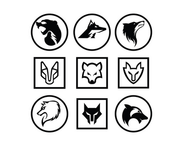 野狼.矢量图照片