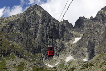 论斯洛伐克高 Tatras 的山峰和高山景观