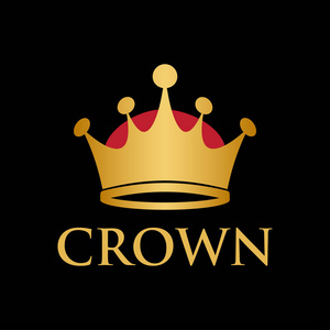 国王的插图, 皇后皇冠标志设计模板照片