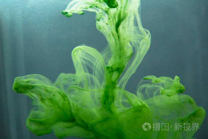 水中的抽象颜料图案