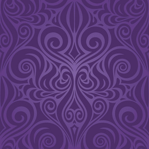 紫罗兰色紫色的花朵, 华丽的葡萄酒无缝花纹花卉背景时尚时装设计