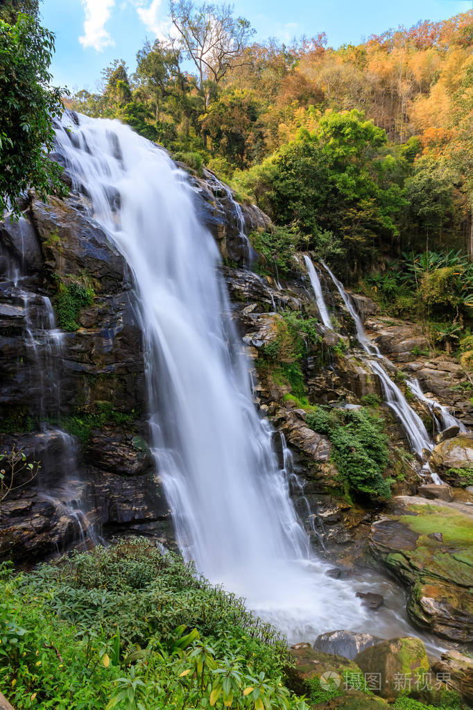 Wachirathan 瀑布, 他侬国家公园, 清迈, 泰国