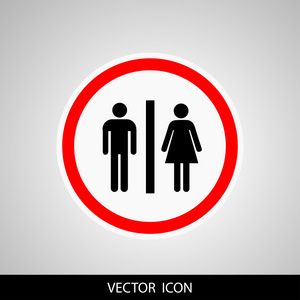 男人和女人的厕所标志
