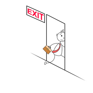 摔门漫画素材图片