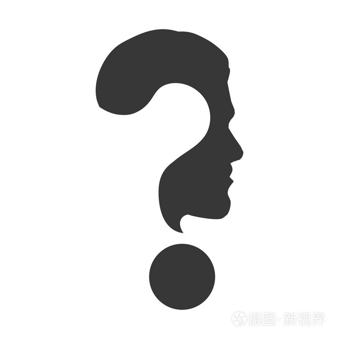 问号图标怀疑设计矢量图形