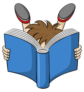 卡通的入迷读儿童插画