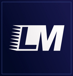 现代 minimalis 初始徽标 Lm