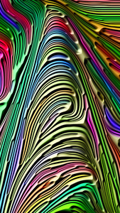 自然系列曲线。彩色浮雕的3d 渲染背景浅论自然形态艺术设计与装饰的几何学主题